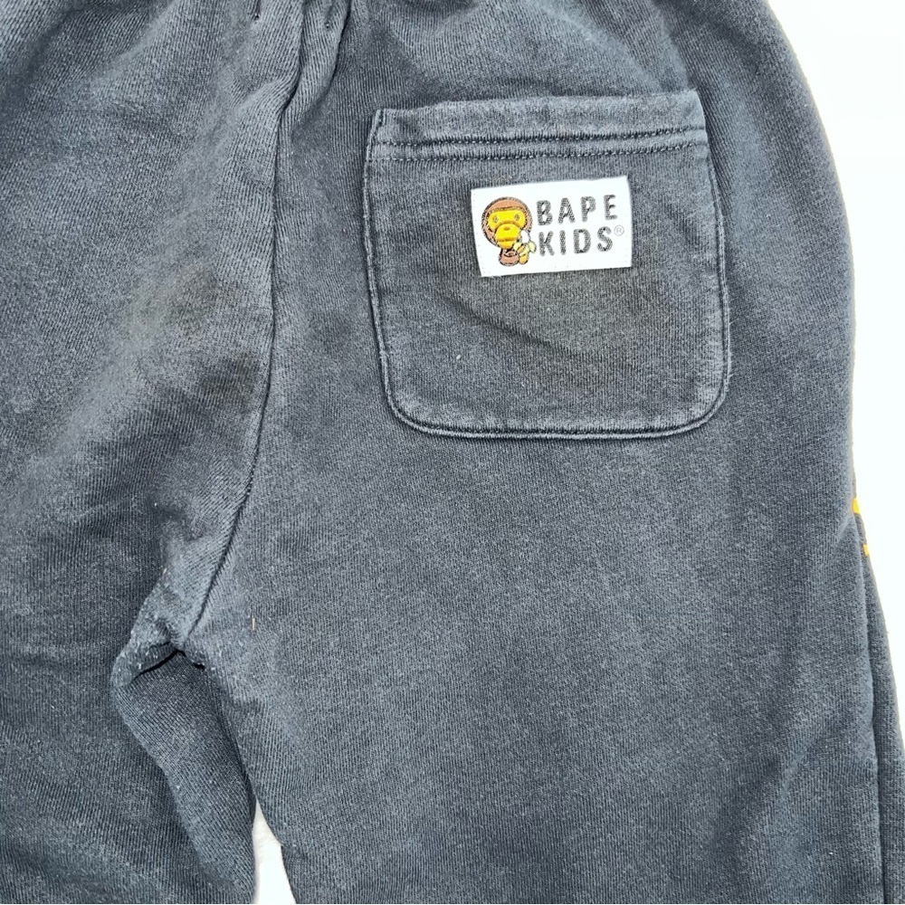 A Bathing Ape Kids Navy Joggers with Fun Graphics - Picture 3 of 4